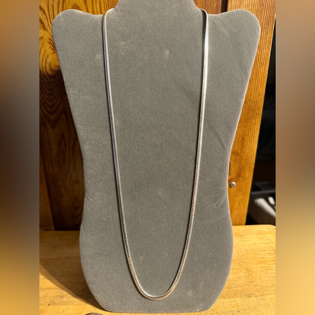 Napier Silver Tone Long Chain Necklace 22$